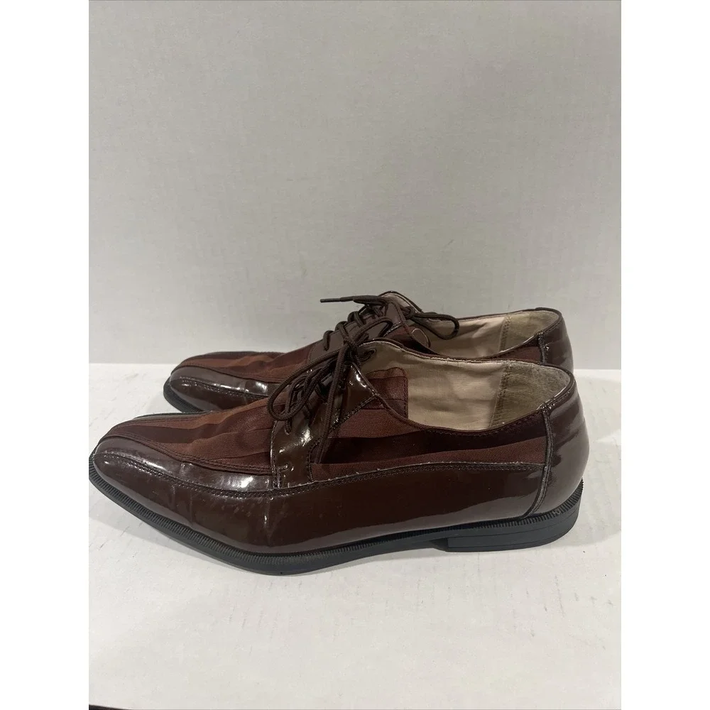 STACY ADAMS Mens Oxford Toe‎ Cap Brown Dress Shoes Size 9 M